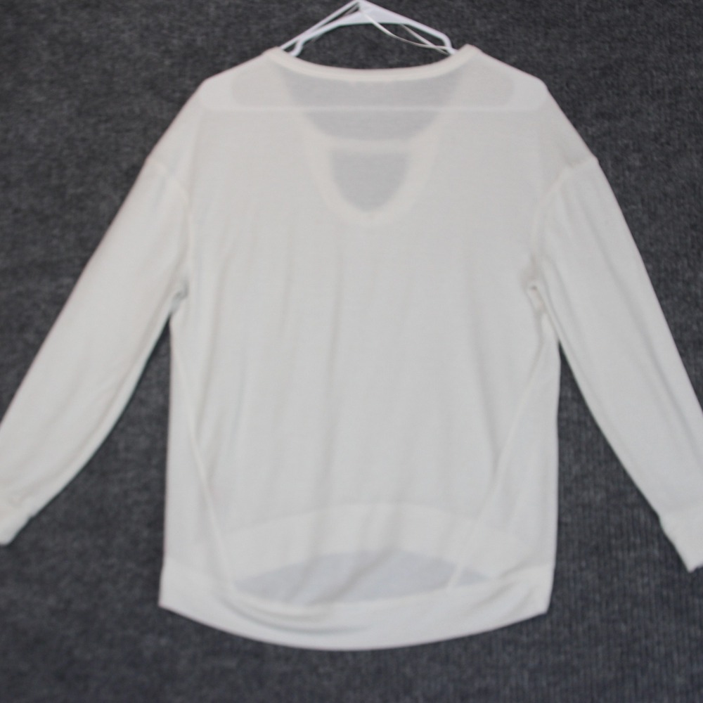 Juicy Couture Womens Small White Long Sleeve Cut Out Neck Pullover Top - Picture 5 of 7